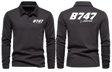 BOEING 747 LONG SLEEVE POLO